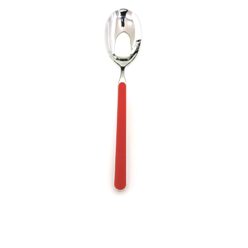 The Fantasia Serving Spoon from Mepra in red.