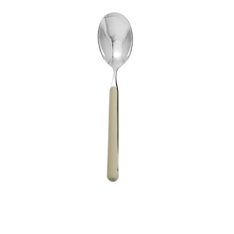 The Fantasia Serving Spoon from Mepra in turtle dove.