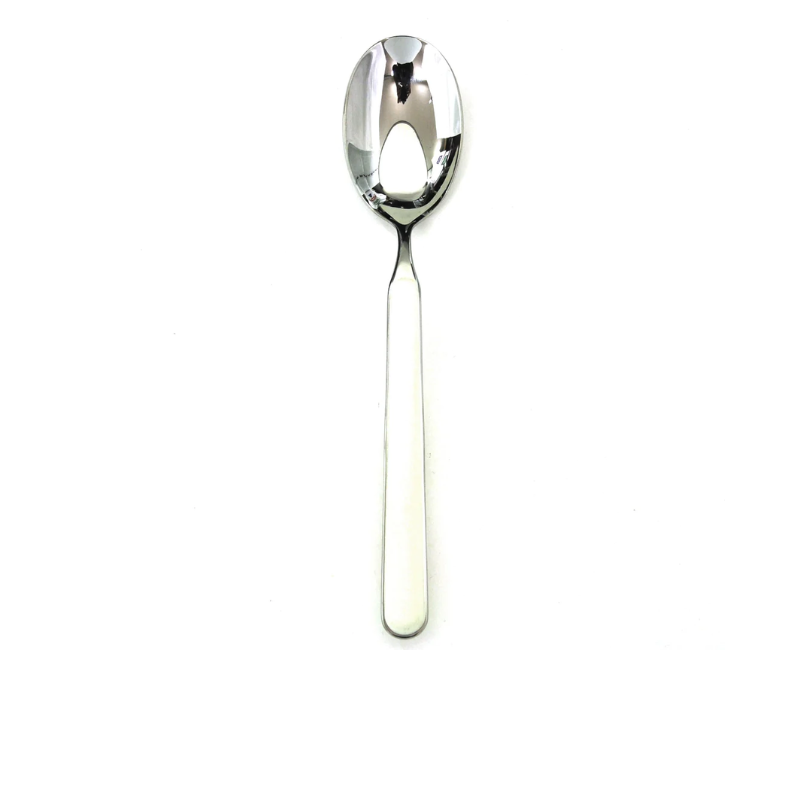 The Fantasia Serving Spoon from Mepra in white.
