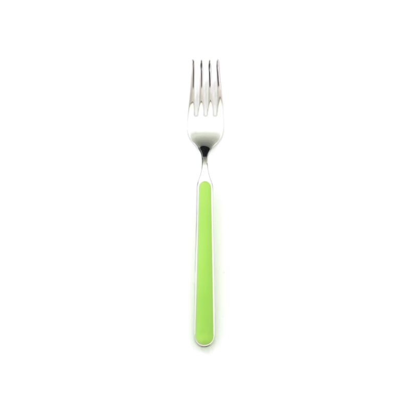 The Fantasia Table Fork from Mepra in acid green.