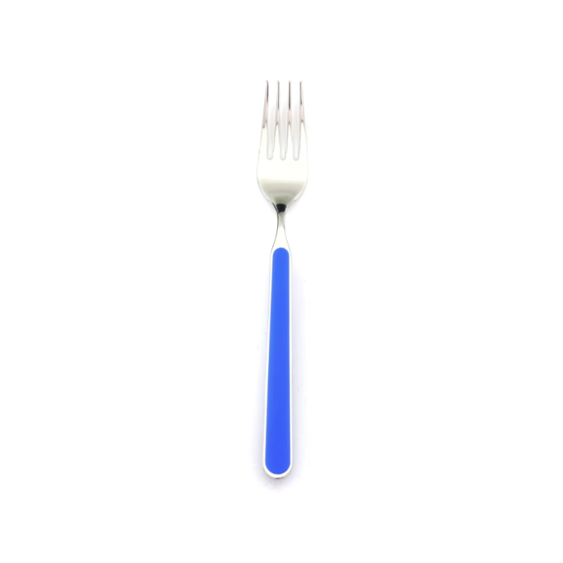 The Fantasia Table Fork from Mepra in electric blue.