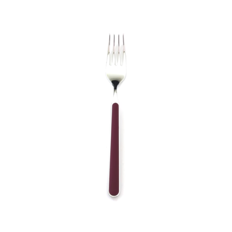 The Fantasia Table Fork from Mepra in light mauve.