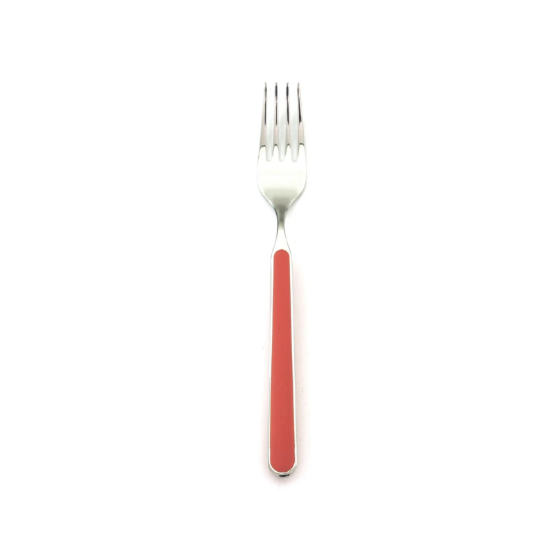 The Fantasia Table Fork from Mepra in new coral.