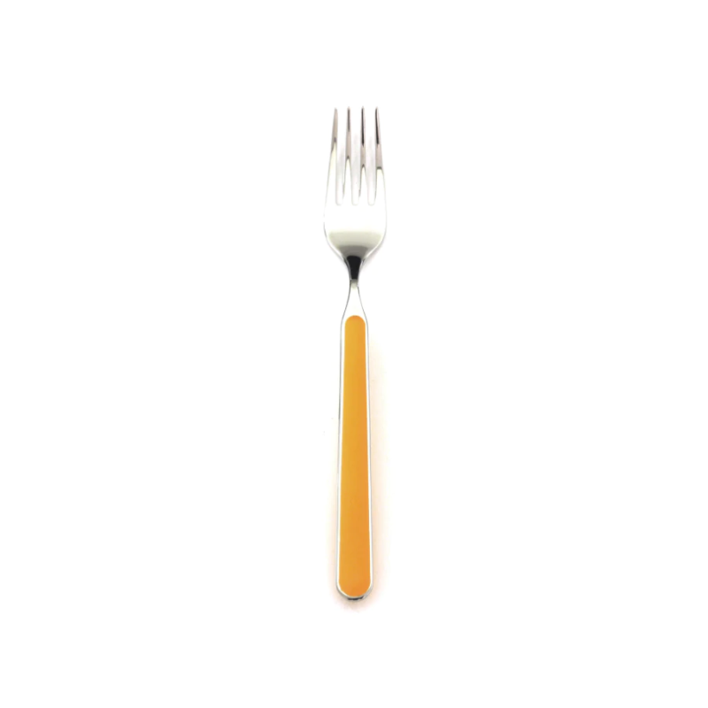 The Fantasia Table Fork from Mepra in orange.