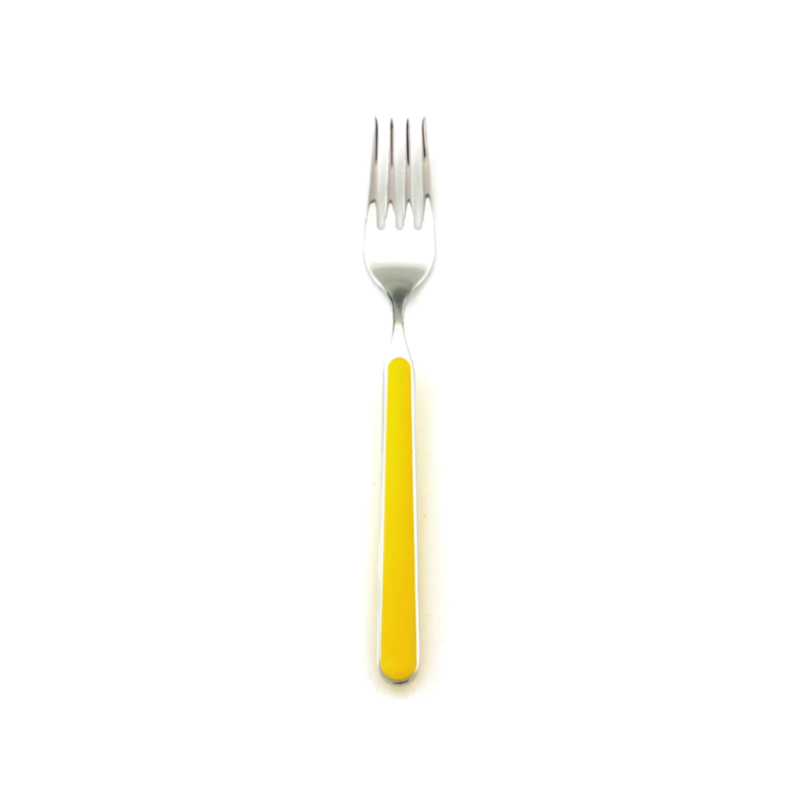 The Fantasia Table Fork from Mepra in sunflower.
