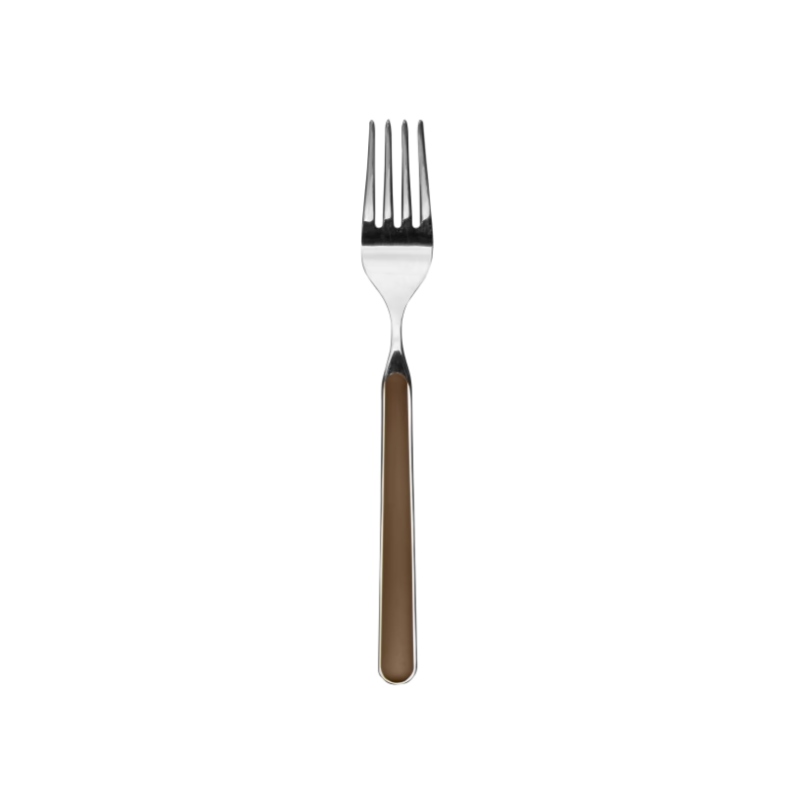 The Fantasia Table Fork from Mepra in tobacco.