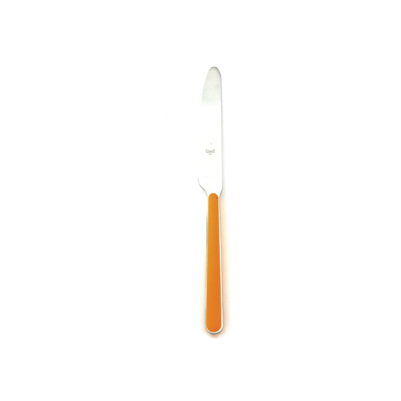 The Fantasia Table Knife from Mepra in orange.