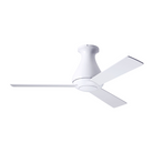 The 42" size of the Altus Flush from Modern Fan Co. with a gloss white body, and white color blades.