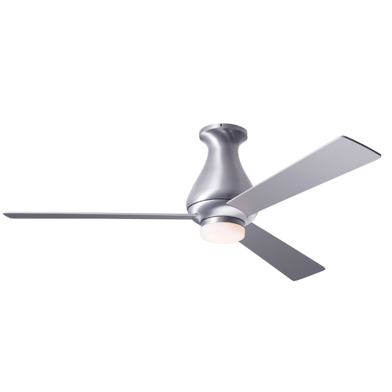 The Altus Flush LED - 52" from The Modern Fan Co. in brushed aluminum with aluminum blades.