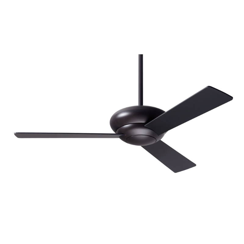 The Altus - 42" from the Modern Fan Co. with the dark bronze body and black plywood blades.