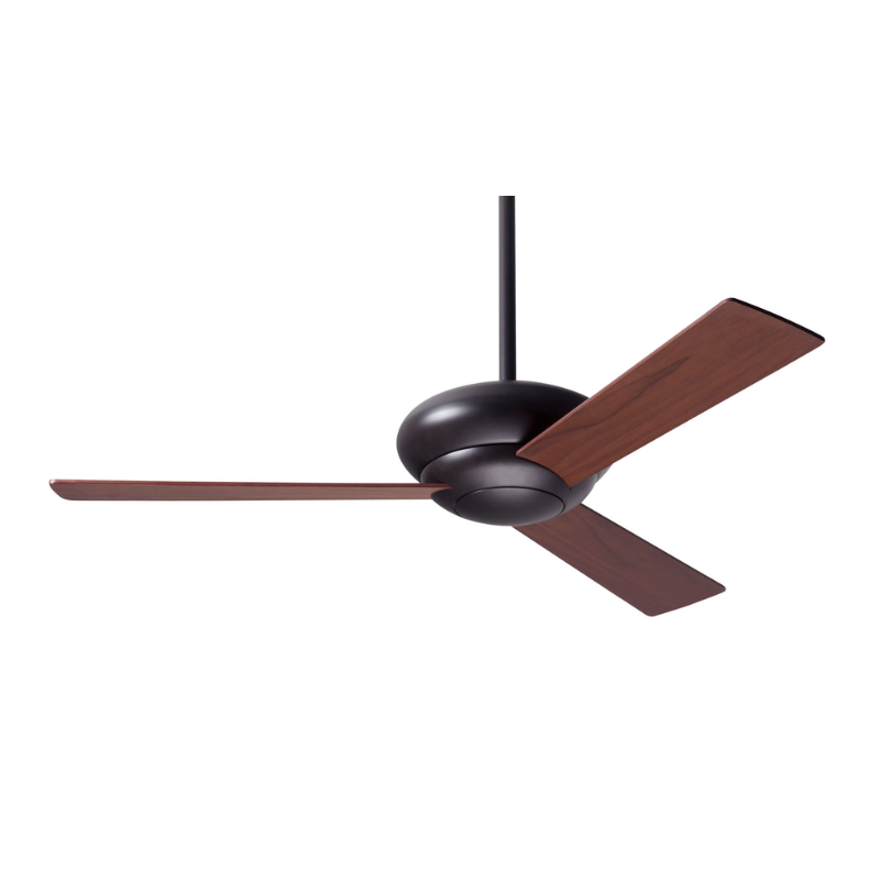 The Altus - 42" from the Modern Fan Co. with the dark bronze body and mahogany plywood blades.