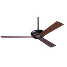 The Altus - 52" ceiling fan from The Modern Fan Co. with the dark bronze body and mahogany plywood blades.