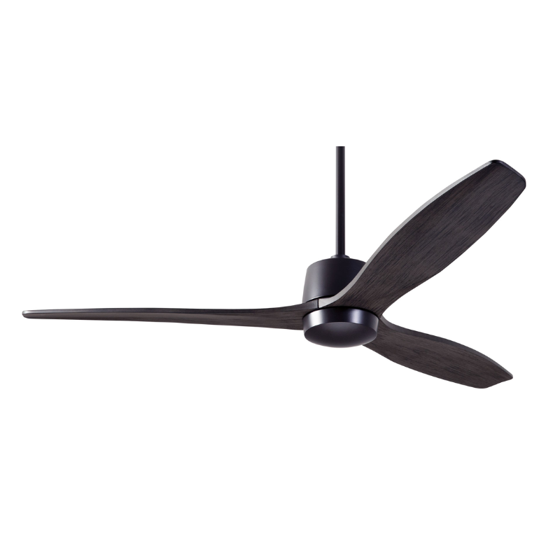 The Arbor DC - 54" ceiling fan by Modern Fan Co. with the dark bronze finish and ebony blades.
