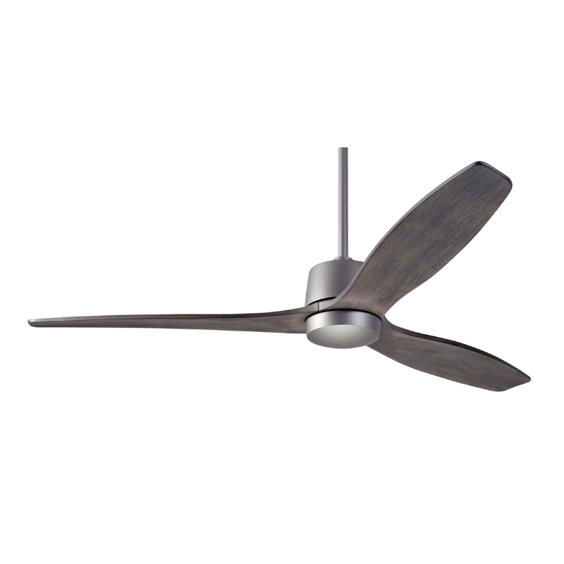 The Arbor DC - 54" ceiling fan by Modern Fan Co. with the graphite finish and graywash blades.