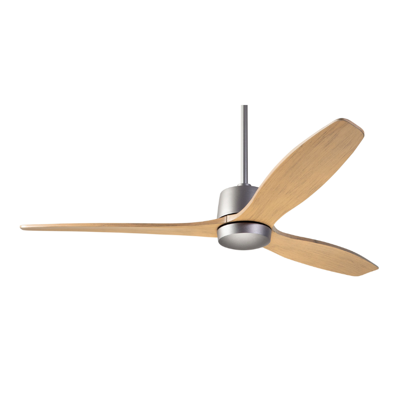 The Arbor DC - 54" ceiling fan by Modern Fan Co. with the graphite finish and maple blades.
