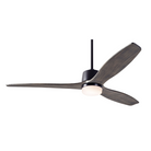 The Arbor DC LED - 54" ceiling fan by Modern Fan Co. with the dark bronze body and graywash blades.