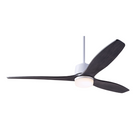 The Arbor DC LED - 54" ceiling fan by Modern Fan Co. with the gloss white body and ebony blades.