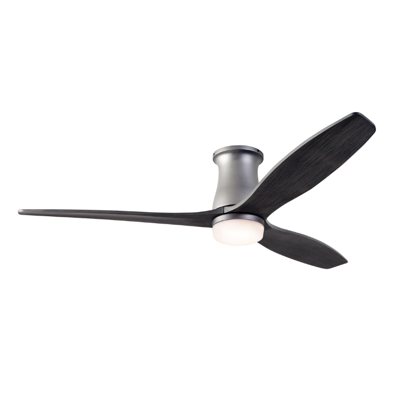 The Arbor Flush DC LED - 54" from Modern Fan Co. with the graphite body and ebony blades.