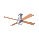 The Ball Flush ceiling fan from the Modern Fan Co. in brushed aluminum with maple blade color.