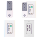 These are the four controller options for the Ball Flush LED ceiling fan from the Modern Fan Co. In the top left you have the handheld remote, top left is the wall and remote combo, bottom left is the fan and light 2 wire, and bottom right is the fan and light 3 wire.