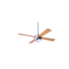 The Ball ceiling fan from Modern Fan Co. with the 42" span, brushed aluminum body and maple color blades.