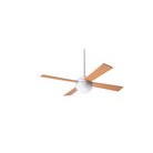 The Ball ceiling fan from Modern Fan Co. with the 42" span, gloss white body and maple color blades.