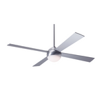 From Modern Fan Co. the Ball LED - 52" with the brushed aluminum body and aluminum blades.