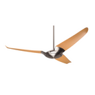 Made out of die cast aluminum with injection-molded ABS blades this is the IC/Air3 DC - 56″ from the Modern Fan Co. This photograph shows the bright nickel body and maple blade options.