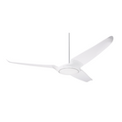 Made out of die cast aluminum with injection-molded ABS blades this is the IC/Air3 DC - 56″ from the Modern Fan Co. This photograph shows the gloss white body and white blade options.