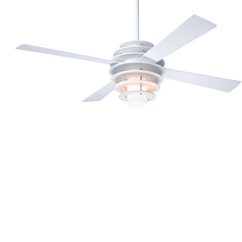 Stella, a simple yet beautiful ceiling fan from The Modern Fan Co. in White.