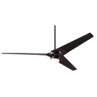 The Torsion 17W LED - 62" by Modern Fan Co. with the dark bronze body and black blades.