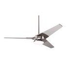 The Torsion 20W LED - 52" from The Modern Fan Co. Shown is the bright nickel body and nickel blades.