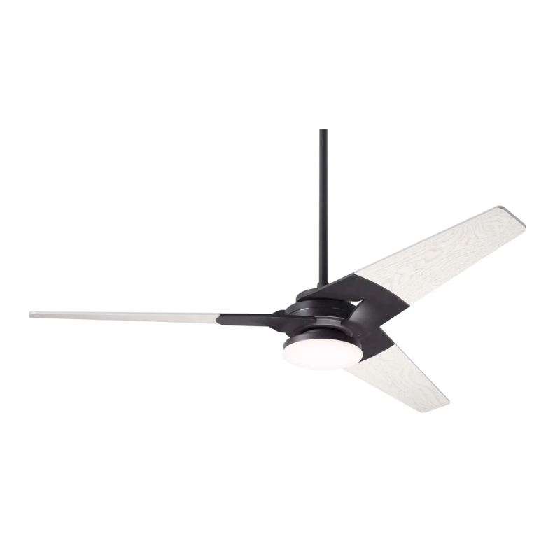 The Torsion 20W LED - 52" from The Modern Fan Co. Shown is the dark bronze body and whitewash blades.