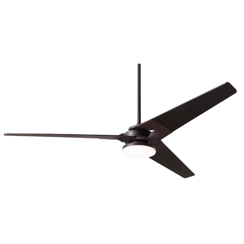 From Modern Fan Co. the Torsion 20W LED - 62" with the dark bronze body and black blades.