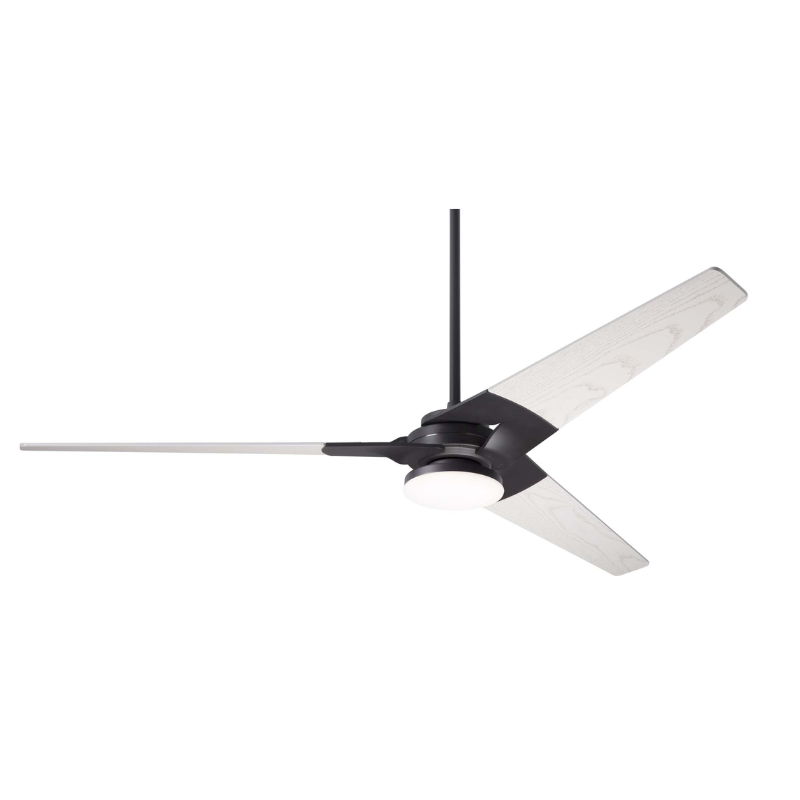 From Modern Fan Co. the Torsion 20W LED - 62" with the dark bronze body and whitewash blades.