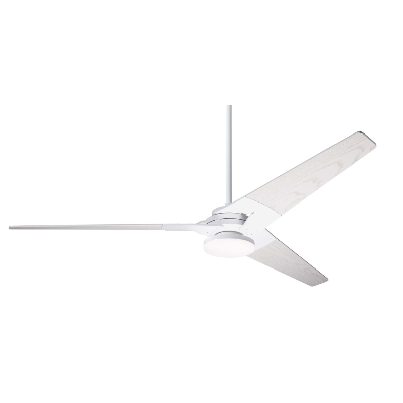 From Modern Fan Co. the Torsion 20W LED - 62" with the gloss white body and whitewash blades.