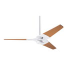 The Torsion - 52" from The Modern Fan Co. with gloss white body and maple plywood blades.