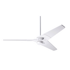 The Torsion - 52" from The Modern Fan Co. with gloss white body and white plywood blades.