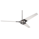 The Torsion - 62" from Modern Fan Co. with the bright nickel body and whitewash blades.