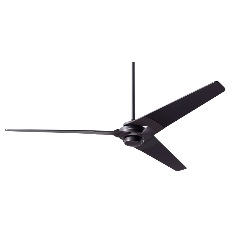 The Torsion - 62" from Modern Fan Co. with the dark bronze body and black blades.