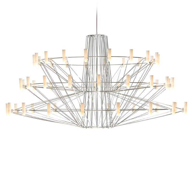 The large Coppélia Suspended from Moooi in chrome.