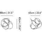The dimensions for the Flock of Light by Moooi, large (31).