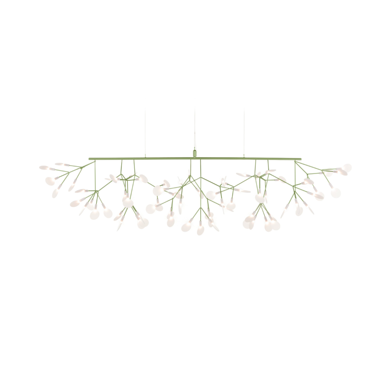 Don’t confuse the new Heracleum III Linear with its Endless sibling. Look closely and you’ll see blossoms gently sweeping upwards at either side, making the Heracleum III Linear perfect to hang above long surfaces, like your dining table or kitchen island. Like the other designs in the Heracleum family, the lean branches are powered by Electrosandwich, by Marcel Wanders studio.