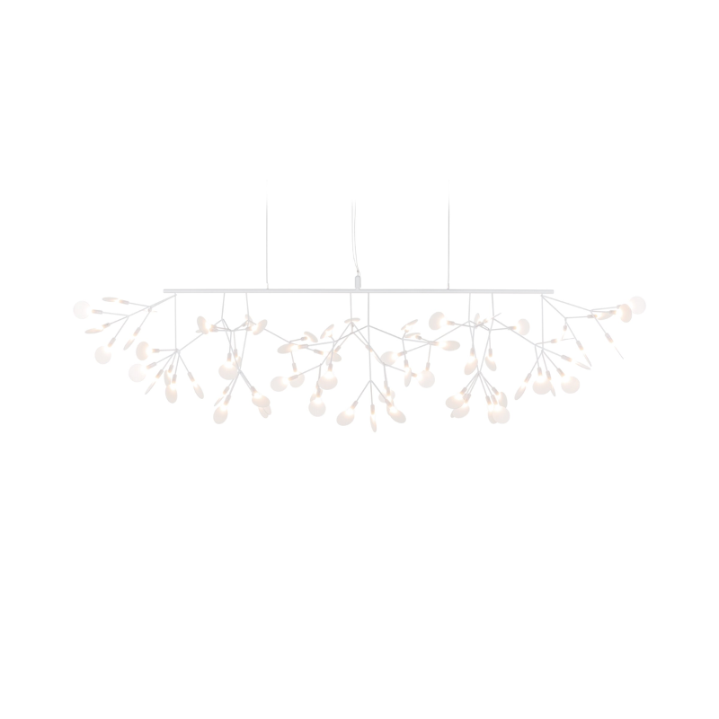 Don’t confuse the new Heracleum III Linear with its Endless sibling. Look closely and you’ll see blossoms gently sweeping upwards at either side, making the Heracleum III Linear perfect to hang above long surfaces, like your dining table or kitchen island. Like the other designs in the Heracleum family, the lean branches are powered by Electrosandwich, by Marcel Wanders studio.