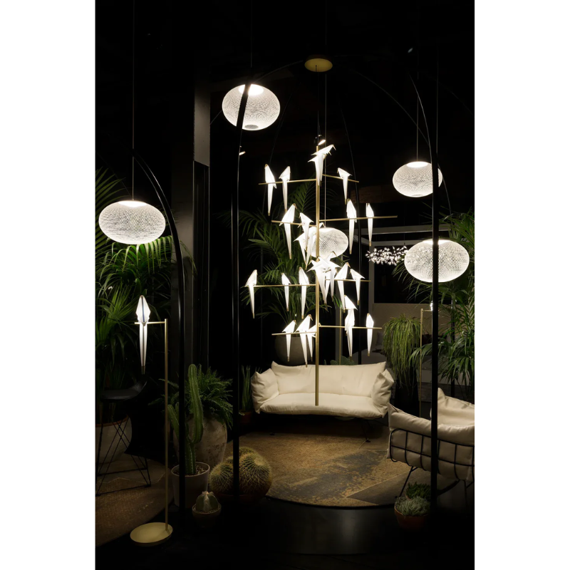 The Perch Tree Chandelier (aka Perch Tree Light) from Moooi in a family space.