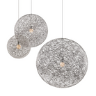 All three of the Random II Pendant sizes from Moooi (Small, Medium and Large) in black.