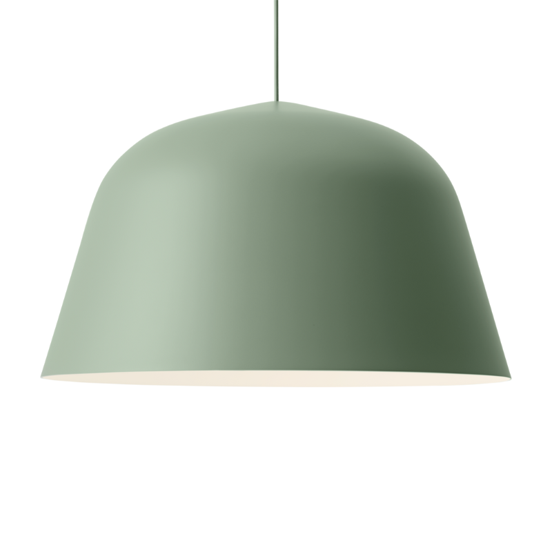 The large Ambit Pendant Lamp from Muuto in dusty green.