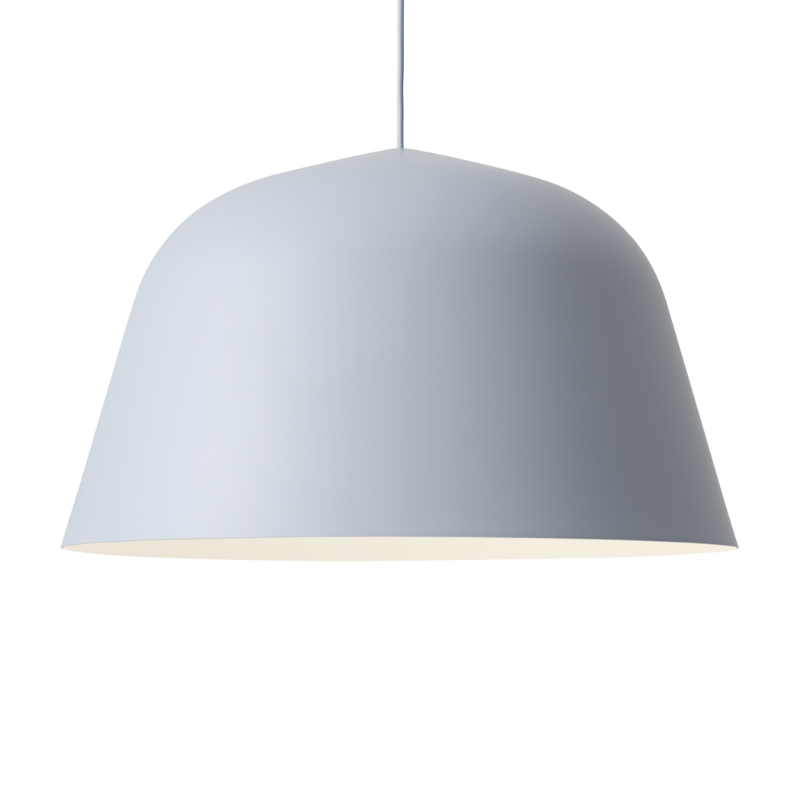 The large Ambit Pendant Lamp from Muuto in light blue.