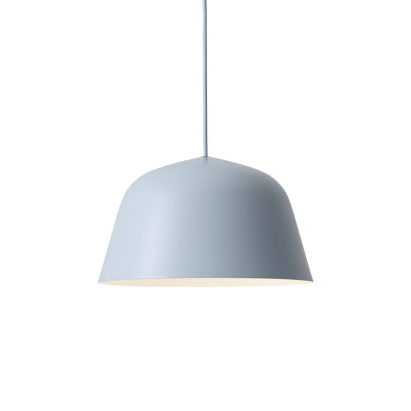 The small Ambit Pendant Lamp from Muuto in light blue.