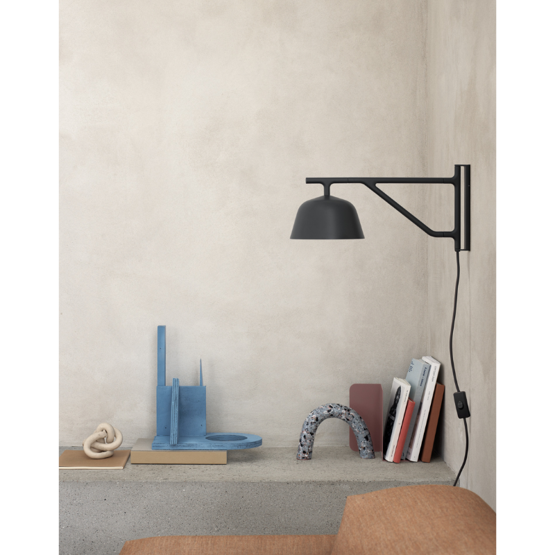 The Ambit Wall Lamp from Muuto in a home office.